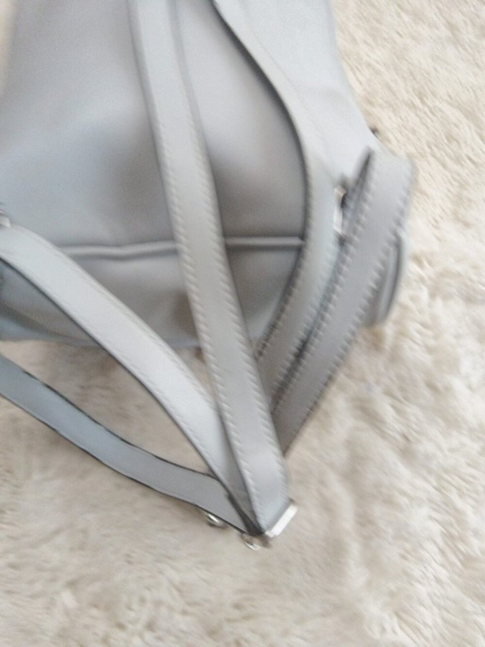Call It Spring Light Grey Studded Rhinestone Mini Backpack Faux Leather - Picture 2 of 13